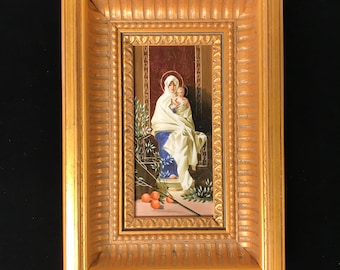 Framed Religious Oil Painting