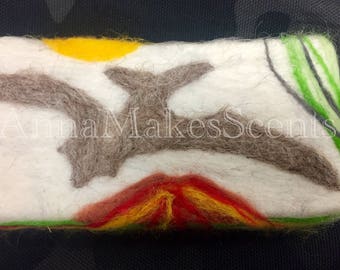 Pterodactyl Dinosaur Felted Soap