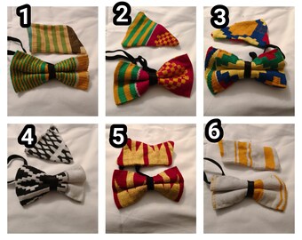Bow tie and handkerchief kente