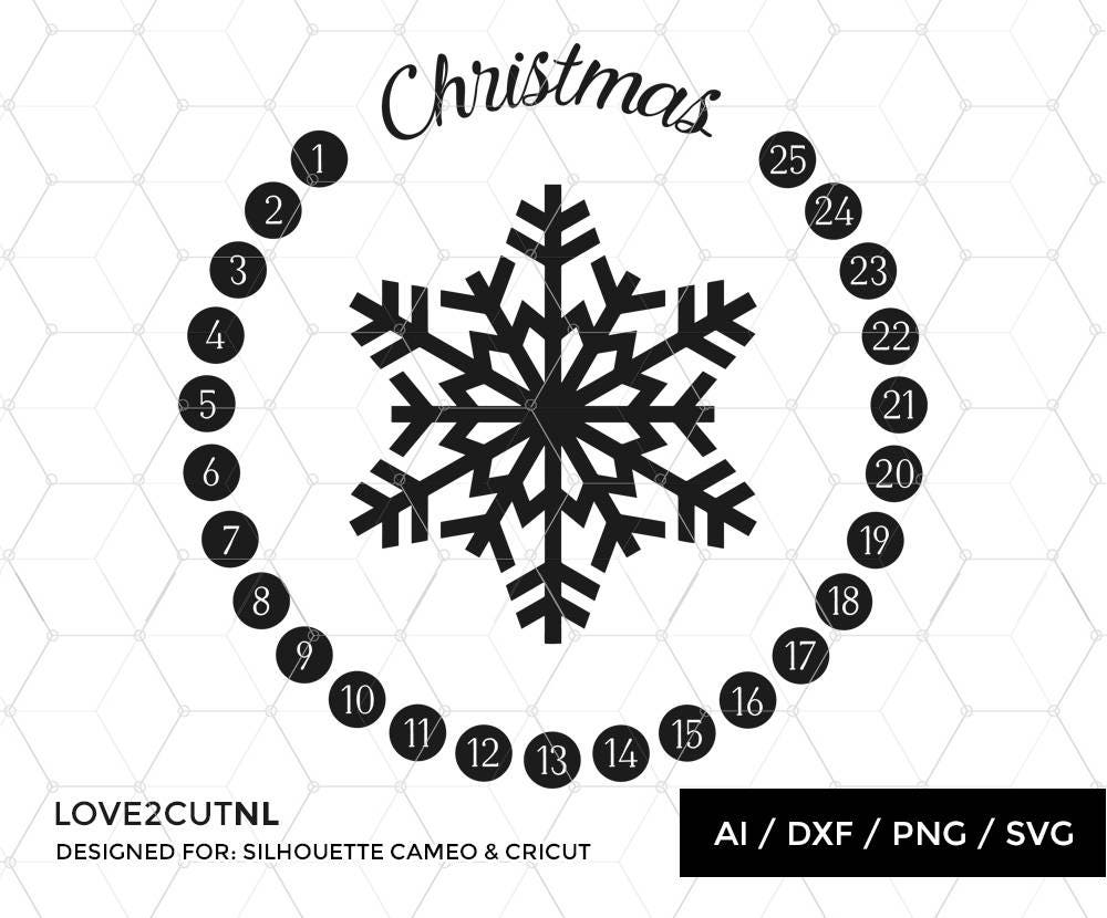 Download Advent SVG file Christmas SVG Christmas advent cutting file