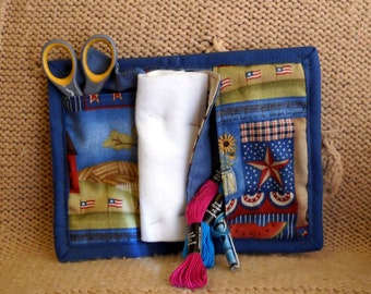 Colonial Needle Book, Needle Case, Hand Sewing Organizer