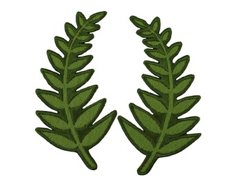 Fern Iron On Applique, Fern Iron On Patch, Plant Patch, Leaves Patch, Leaf Applique, Fern Applique, Kids Patch, Embroidered Patch