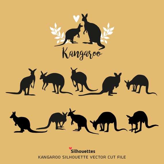 Download SVG Kangaroo silhouettes eps svg dxf jpg png Paper and