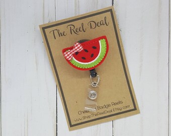 Watermelon Badge Reel, Summer Badge Reel, Feltie Badge Reel, Nurse Badge Reel, RN Badge Reel, Interchangeable Badge Reel, ID Badge Reel