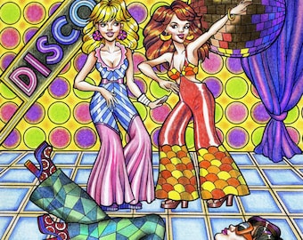 Back to the 80s Fashion Coloring Book Printable Coloring Book