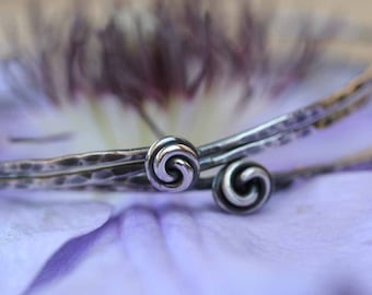 Rosette Bangles in Sterling-Set of two