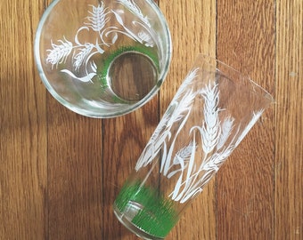 Vintage Mid Century 40s - 50s Juice Tumbler Glasses