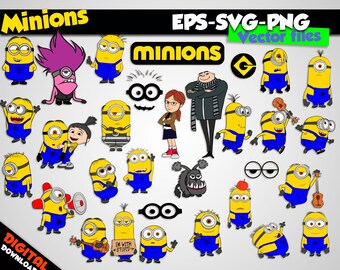 Minions svg Despicable Me svg Minions clipart Minions party Minions birthday Minions printable Minions digital