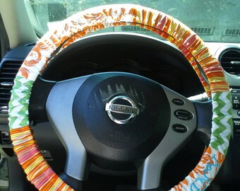 Monogrammed steering wheel cover