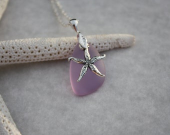 Purple Sea Glass Jewelry Sea Glass Necklace Seaglass Necklace Seaglass Jewelry Wedding Jewelry Bridal Jewelry Bridesmaid Jewelry Hawaii 007