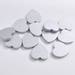 Silver wood heart beads supply,30pcs wooden heart pendants ,flat heart bead,painted heart,25mm heart beads for jewelry making--GD3703