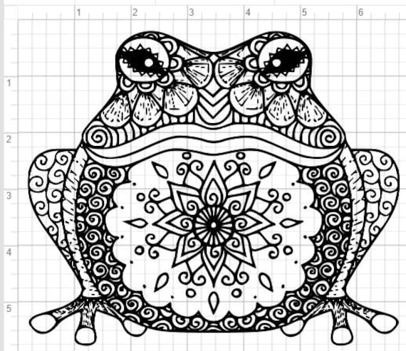Download Mandala Frog Design SVG PDF Eps Dxf & Studio 3 Cut Files ...