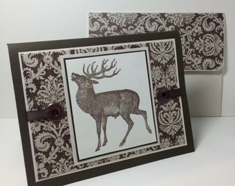 Elk Birthday Card - Hunter Card - Hunting Gift - Deer Hunter - Deer Card - Handmade