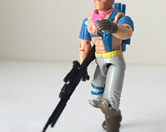 1980s GI Joe Action Figure, Military Gift for Men, 80s GI Joe Kids Toy, Father's Day Gift for Him, Cobra Dreadnok Zandar