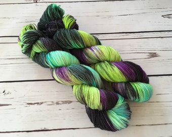 Galactic Hand Dyed Superwash BFL/ Nylon Sock Yarn