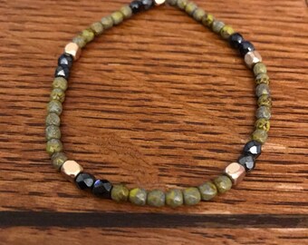 Grace And Glass Slim Sage Green Bracelet