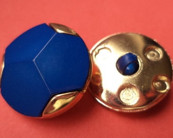 10 buttons blue gold 21mm (1645) button