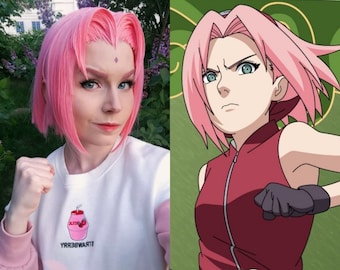 Naruto Haruno Sakura wig with hairstyle