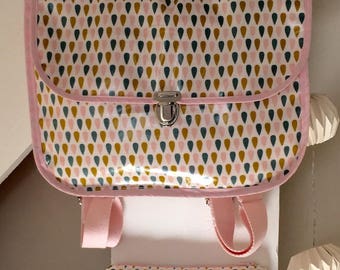 Coated fabric satchel