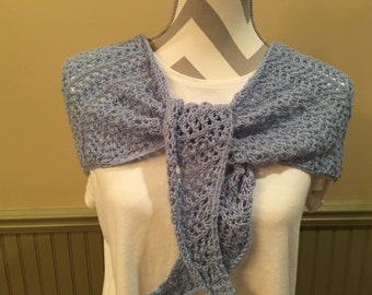 Spring hand knitted shawl