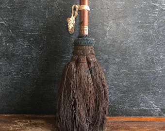 Vintage Whisk Broom Wood Straw Primitive Rustic