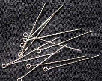 50 x 50mm eye pins silver