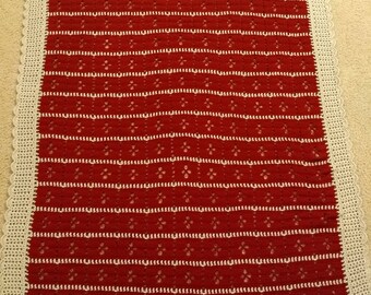 Handmade crochet lap blanket