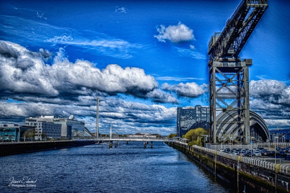 river clyde, glasgow, finnieston crane, river, water photography, scotland, scottish photography, wall art, wall decor, glasgow landmarks