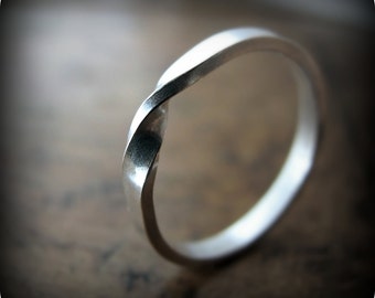 Mobius ring - recycled sterling silver ring