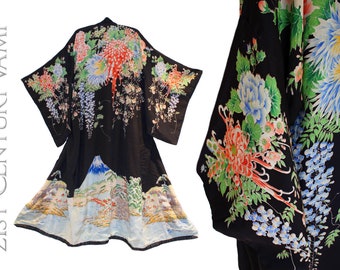Stunning 1920s Kimono. Silk Flapper Robe. Jazz Age. 20s 30s. Japan.