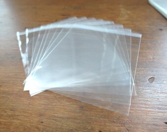 100 Self Sealing Cello Bags, Self Seal Bags, Resealable Cello Bags 4" x 4"