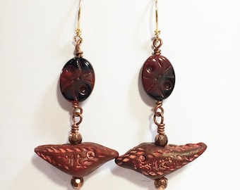 Polymer Clay Bird Earrings - Free Domestic Shipping