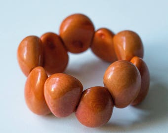Tagua Nut stretch Bracelet (0146)