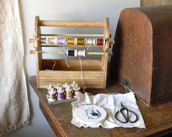 Wooden Spool Caddy ~ from Notforgotten Farm™