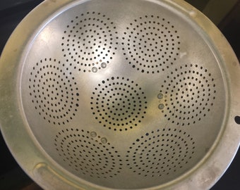 Vintage Aluminum Colander Strainer