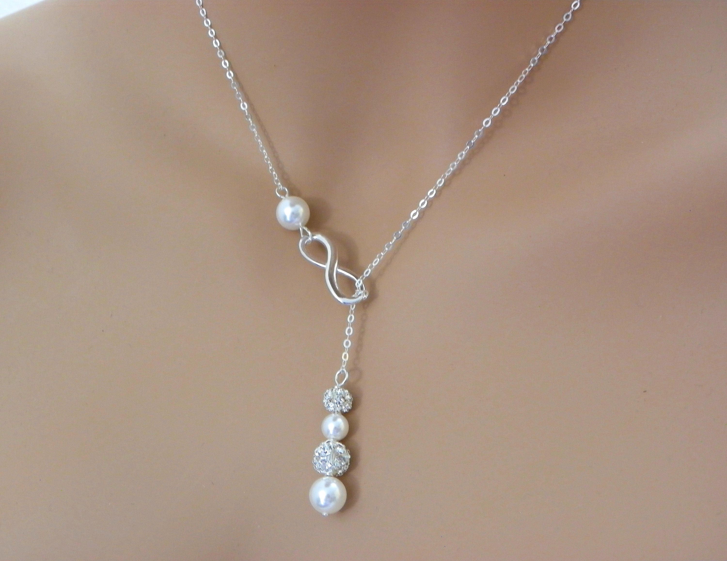 Infinity pearl necklace Clearance