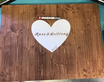 Wooden Wedding Guest Book Alternative