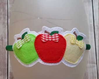 Apple Headband, Fall Headband, Girls Headband, School Headband, Infant Headband, School Hair Accessories