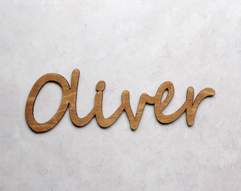 Personalised Children's Gift - Children's Name Sign in Simple Style - Door Sign - Baby Gift - Baby Shower - Kids Decor - Wooden Name Sign