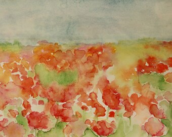 Summer Flowers in the Sun - Original Watercolor