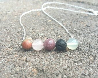 Fertility necklace- fertility aide- fertility gemstones- healing jewelry- fertility gift- invitro- trying to concieve- diffuser necklace-