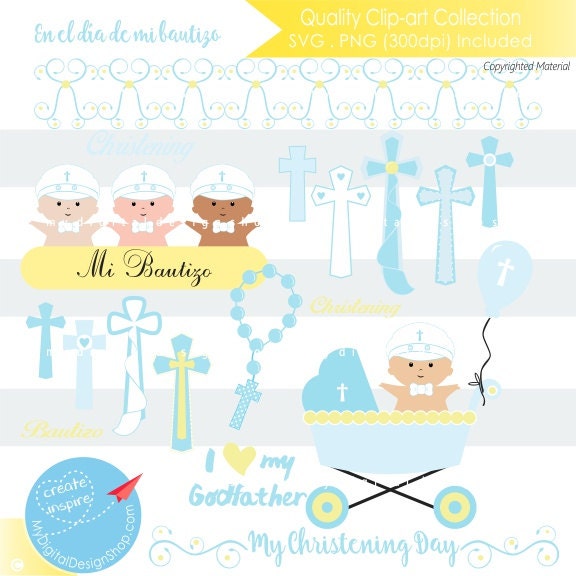 My Christening Day Baby Boy Clipart Cutting SVG PNG Image