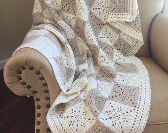 Crochet Blanket Pattern - Arielle's Square - Crochet Baby Blanket Pattern - Easy Granny Square Pattern - Throw Afghan - Crochet Patterns
