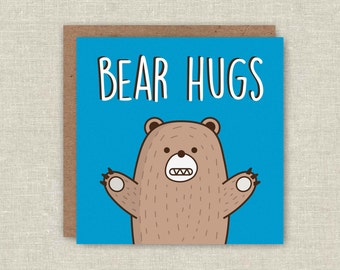 Bear Thank You Card 'Thank You Beary Much' Cute Bear