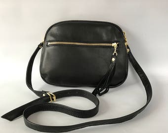 AW13 Leather bag in black