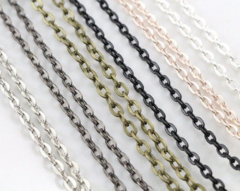 1 Kragen 4 x 3 mm Kette vergoldet Hand 70 cm
