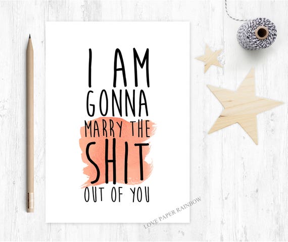 fiance valentines card, funny valentines card, funny engagement card, funny fiancee card, fiance birthday card, bride to be card