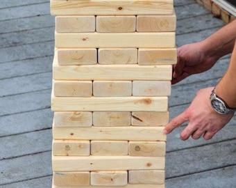 Giant Jenga Yard Game summer party cookout