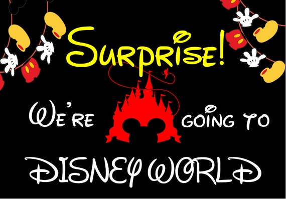 Surprise You're Going To Disneyland Printable - Printable Templates