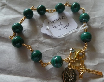 Malachite Rosary Bracelet